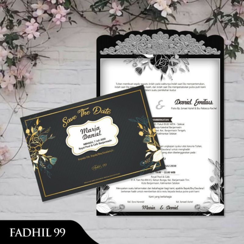 

Undangan Pernikahan Simple Elegan dan Murah Seri Fadhil 99