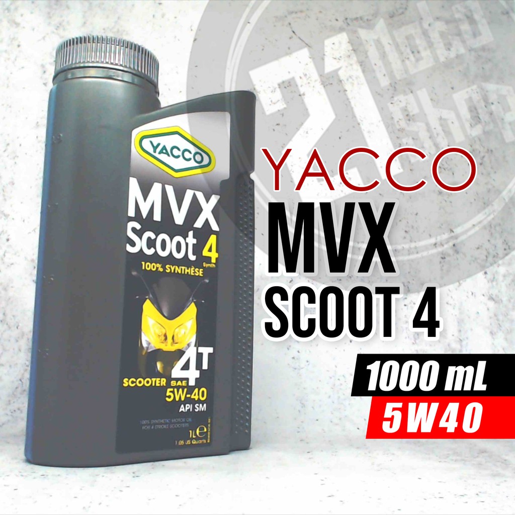 Yacco MVX Scoot 4 5W40 1000mL Oli Vespa Matic 1L Original 21motoshop