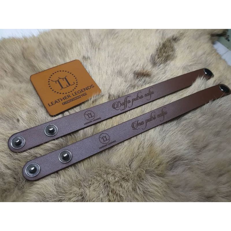 Gelang Kulit Dan Gelang Couple / Gelang Custom Nama / Gelang Kulit Asli 100%