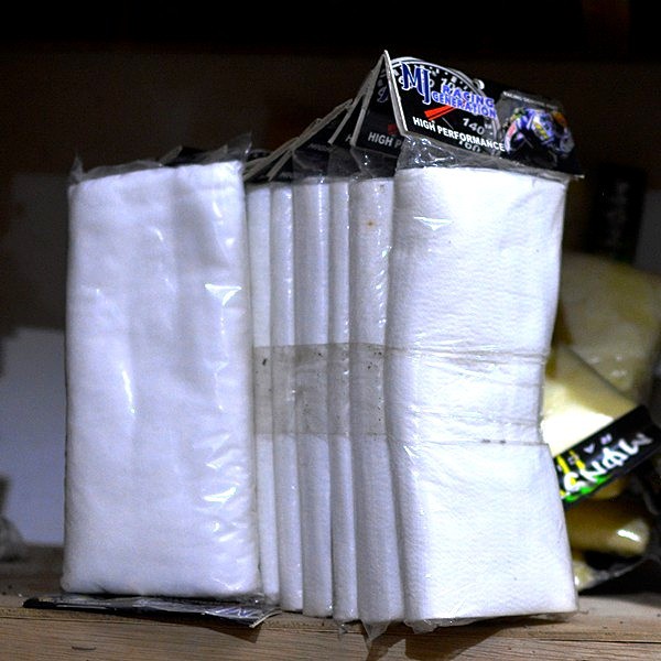 Gasbul racing putih anti panas anti bakar peredam knalpot glaswol glasswool