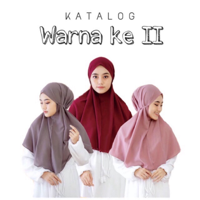  Jilbab  BERGO  maryam  kerudung Instan warna  baru Shopee 