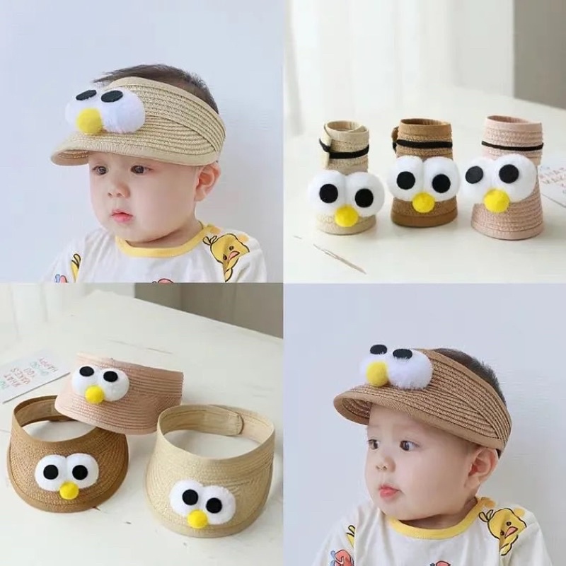 Topi anak musim panas topi korea straw hat