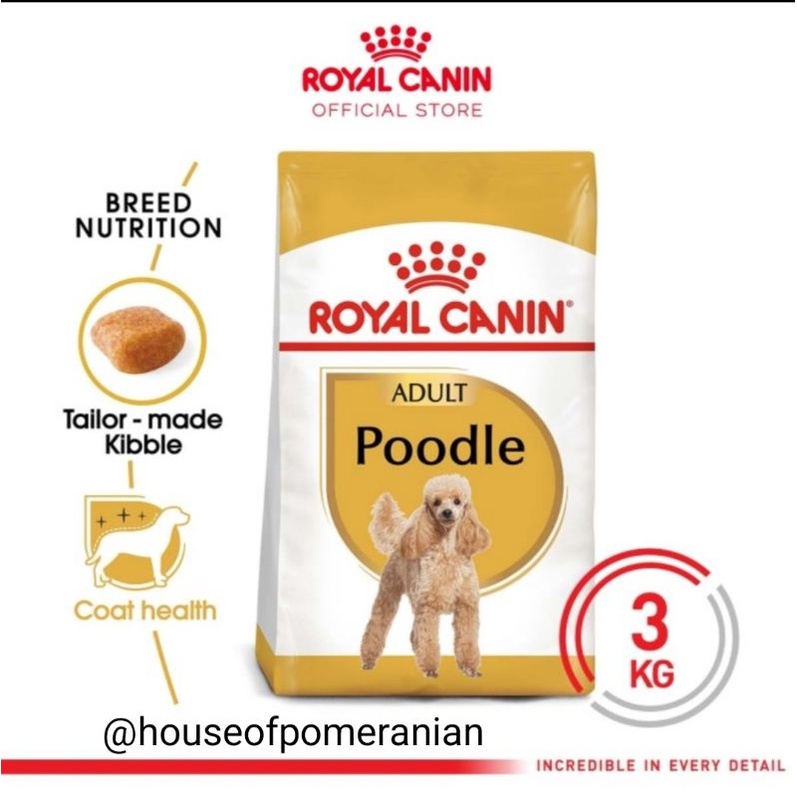 ROYAL CANIN POODLE ADULT 3KG makanan dogfood anjing kibble kering