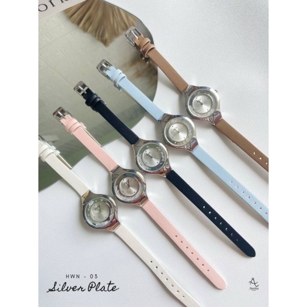 HODY// Hody Watch New 03 Jam Tangan Wanita Sintetic Leather Silver Plate HWN-03 by Hody