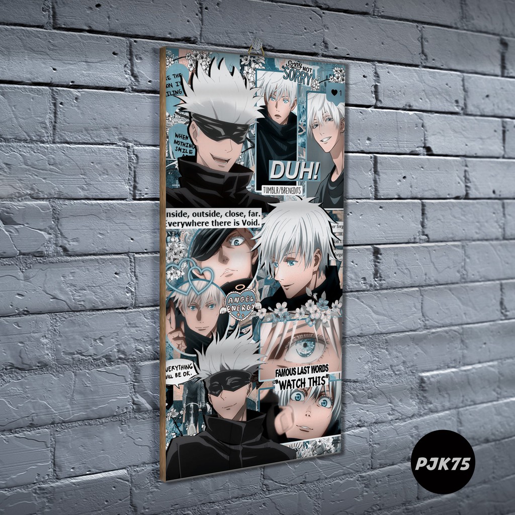 Poster Kayu Jujutsu Kaisen / Dekorasi Rumah /Poster murah/ Anime / desain / 2021 / gambar / PJK-PJK75