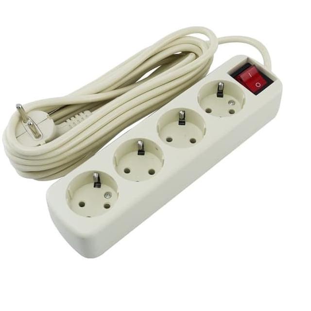 ➭ STOP KONTAK 4 LUBANG 5 METER - TERMINAL LISTRIK 4 LUBANG ✪