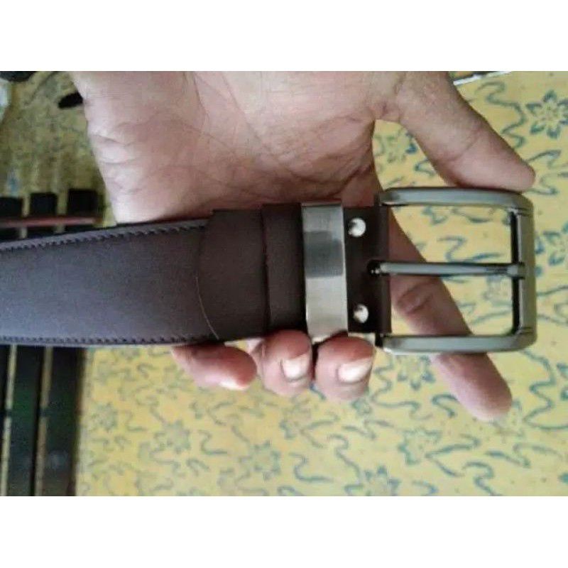 Ikat Pinggang Pria sabuk Gesper resleting asli kulit.