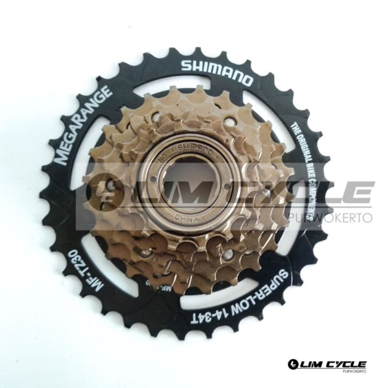Sprocket Speed 6 - Merk Shimano Megarange - Freewheel - Gear Belakang