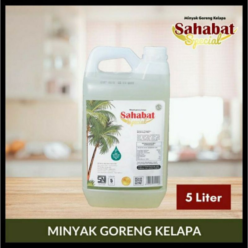 

READY STOCK MELIMPAH Minyak goreng kelapa Sahabat Coconut Oil 5 Liter asli bening