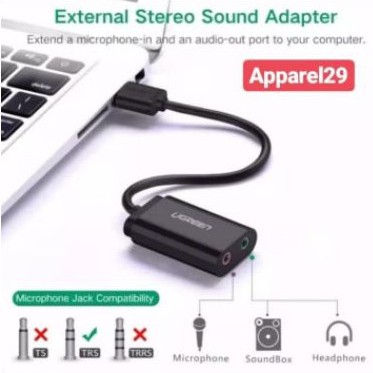 Ugreen USB Soundcard Audio Adapter Sound Card