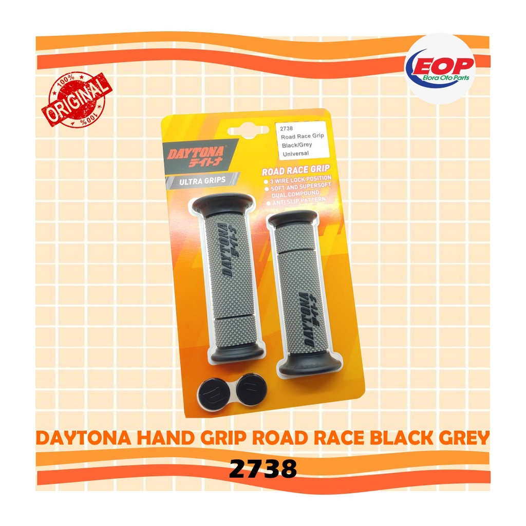 Daytona Hand Grip Road Race Black Grey  2738 Original