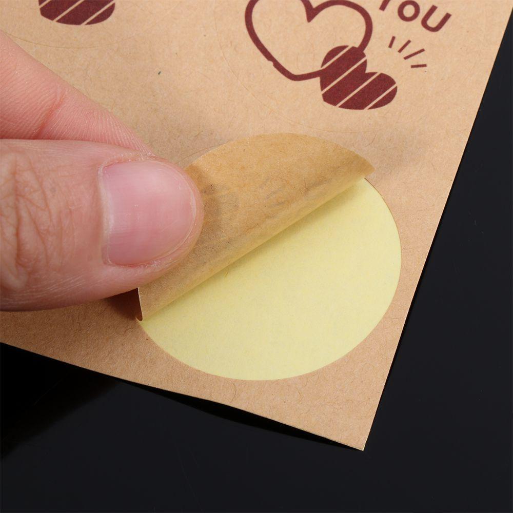Solighter 60/120pcs Handmade Stiker DIY Cinta Hati Baking Perhiasan Penyegelan Craft Terima Kasih