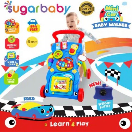 Sugar Baby Baby Walker Mini Car Seri Fred Trunky Vanny Tommie