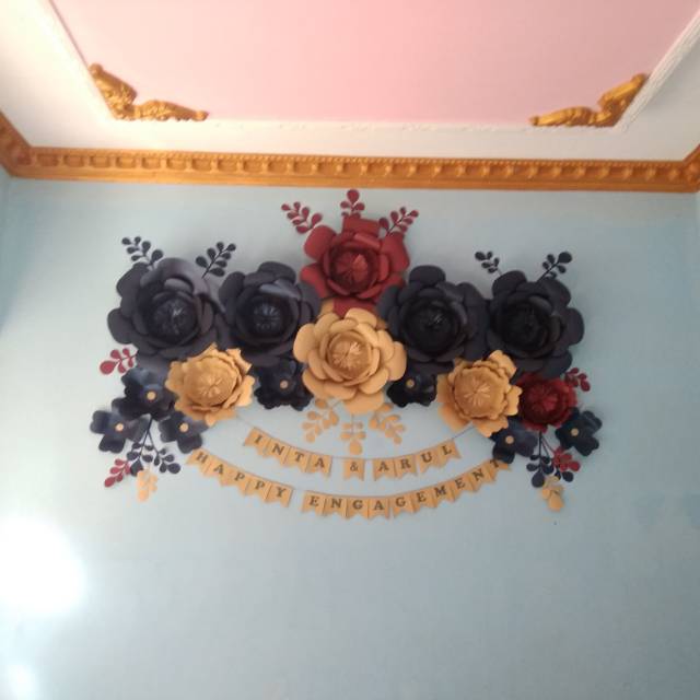 Paperflower Dekorasi Tunangan Penikahan Bridal Babyshower