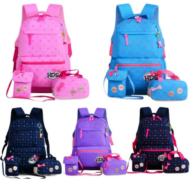 Fashion ransel motif bintang tabur Princess / ransel backpack sekolah /  ransel anak