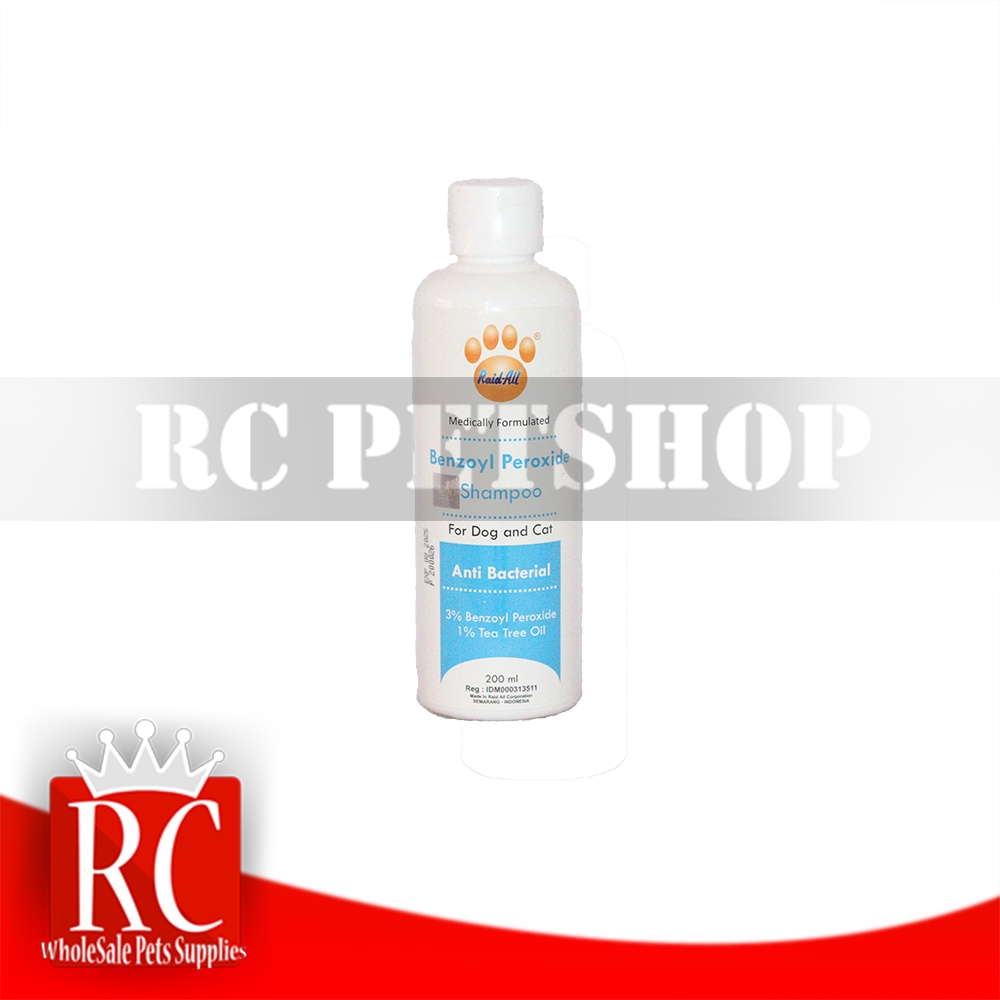 Shampoo Kucing&amp;Anjing Raid All Sheborrhea Miconazole Benzoyl 200 ML