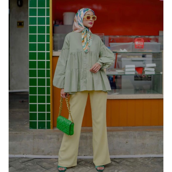 Giani Blouse Pistachio ISH Iymelsayshijab