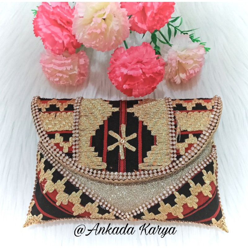 CLUTH TAPIS LAMPUNG S/DOMPET KONDANGAN/TAS TAPIS LAMPUNG/TOTEBAG