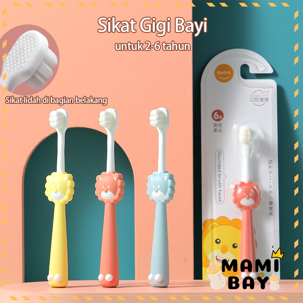 Mamibayi Sikat gigi anak bayi lembut baby toothbrush dengan sikat lidah