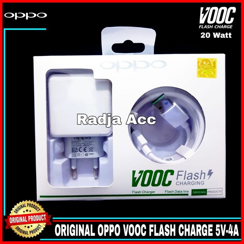 Charger Oppo VOOC Flash Charge 5V-4A ORIGINAL 100% Micro USB 7 Pin 20 Watt