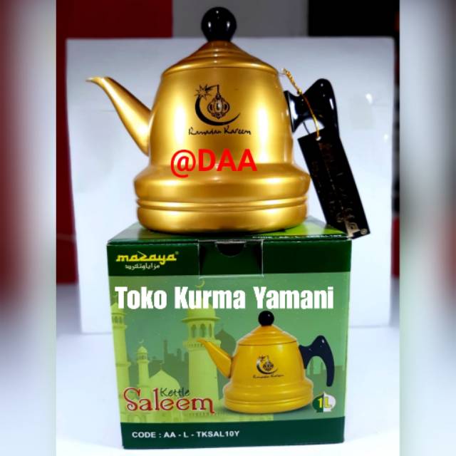 Teko Air Zam Zam Zamzam 1 Liter Merek Saleem Mazaya / Teko Arab / Teko Air