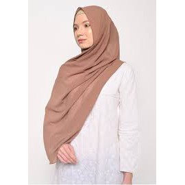 Pashmina Ceruty Babydoll Jahit Tepi Pashmina Panjang