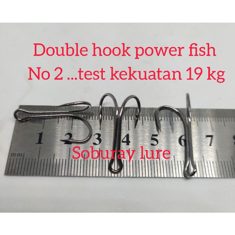 Mata pancing Double hook power fish