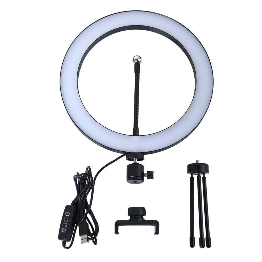 Selfie Ring Light Fill Lampu USB 3 warna LED 26cm Make UP Studio Phone Holder TRIPOD