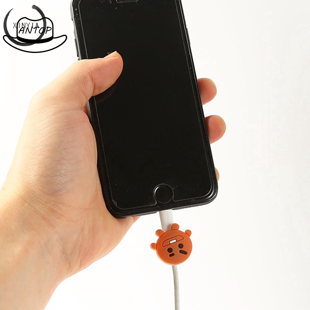 Antop！Pelindung Kabel Charge / Data Motif KPOP Bangtan Boys BT21 Lucu Bahan Plastik Multi Warna