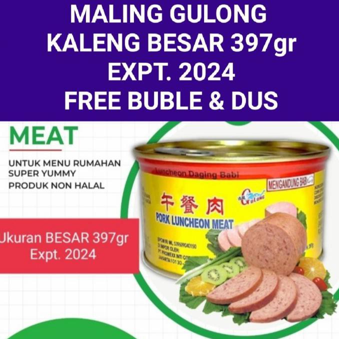 

Murah Maling Gulong / Daging Maling / Pork Luncheon Meat Gulong 397 Gr