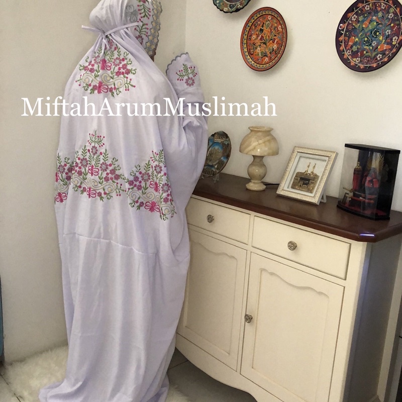 Mukena Terusan Bordir Katun Micro Dewasa