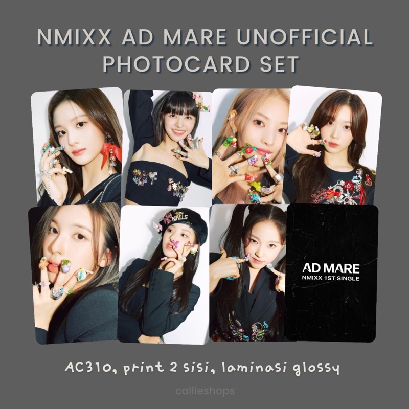 [SET] NMIXX AD MARE Lily Haewoon Sullyoon Jinny Bae Jiwoo Kyujin Photocard (Unofficial)