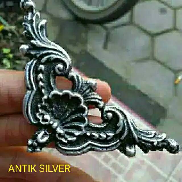 Sudut Siku Akrilik Seserahan Aluminium Antik Murah 6.5cm