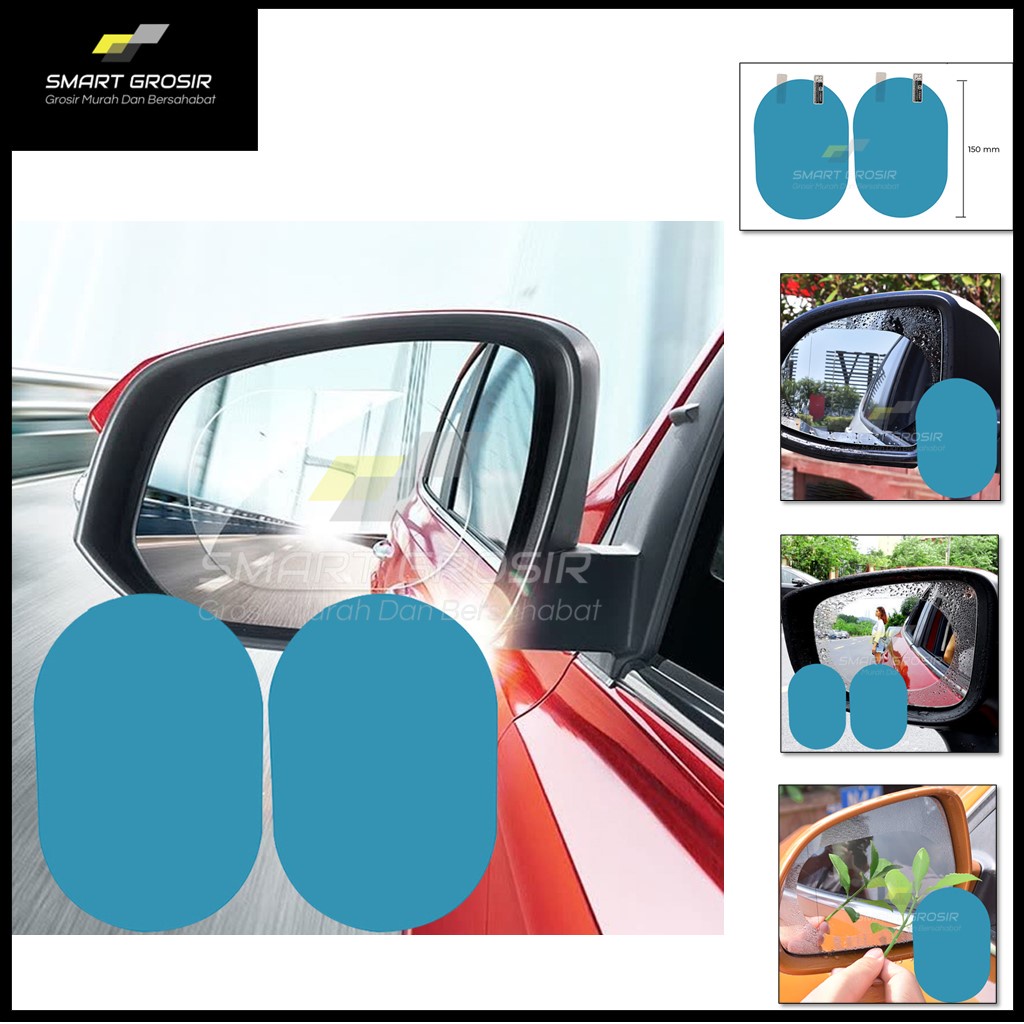 Stiker Anti Fog Untuk Spion Mobil Anti Air Embun Screen Guard Antifog Kaca Mobil isi 2 pcs