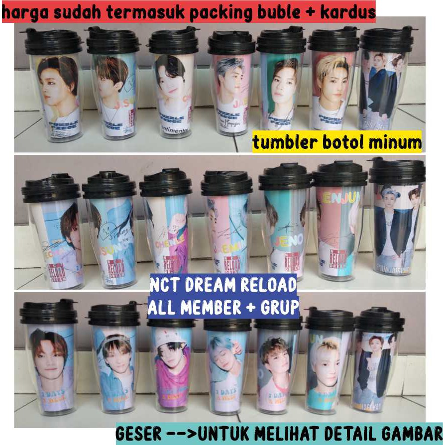 Tumbler Botol Minum KPOP NCT DREAM Reload versi Puzzle piece 7 days