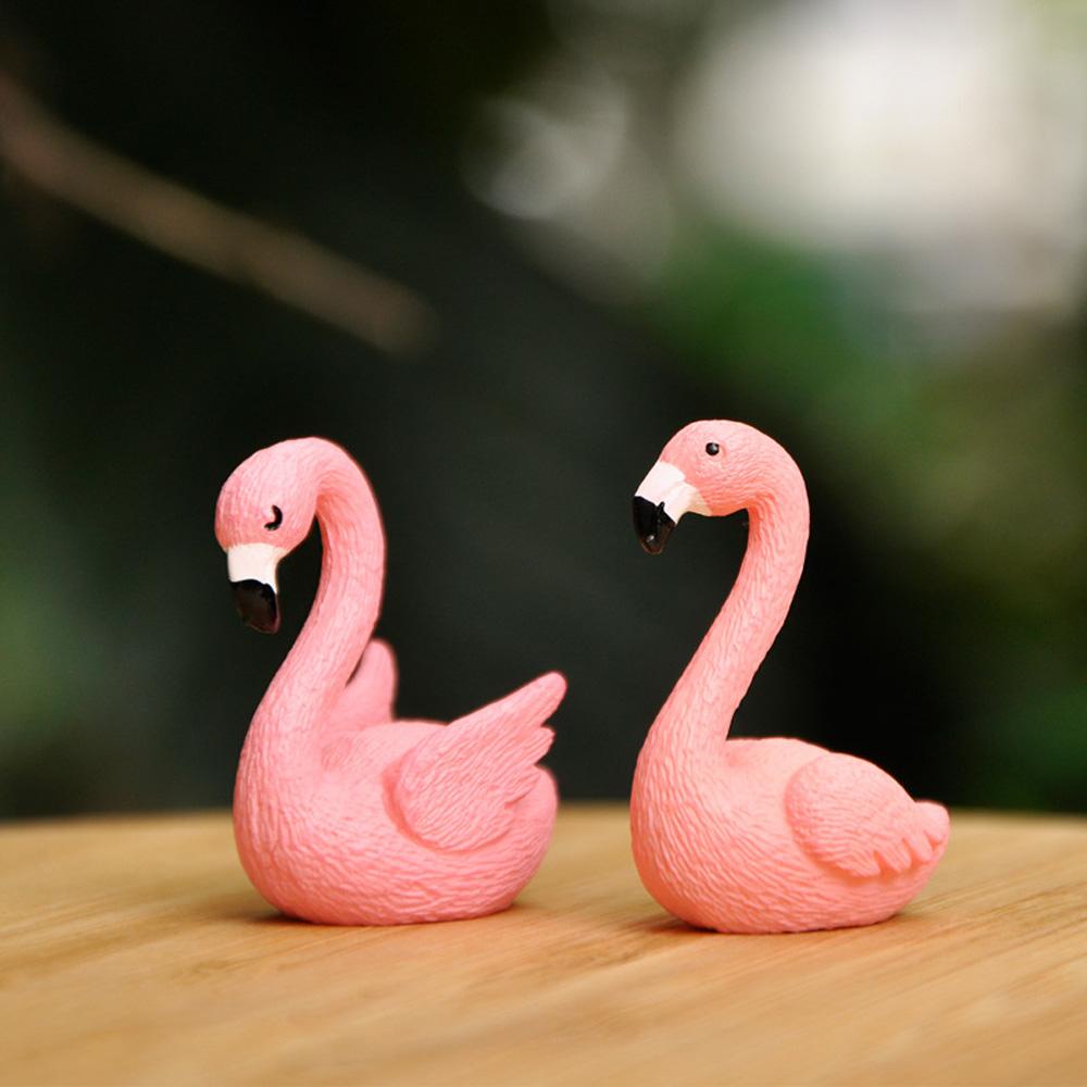 [Elegan] Patung Flamingo Kantor Resin Pernikahan Kerajinan Miniatur Patung Hewan