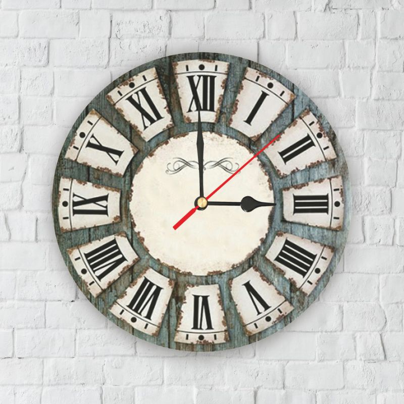 Jam Dinding Shabby Chic / Wall Clock dengan Design unik-JS05