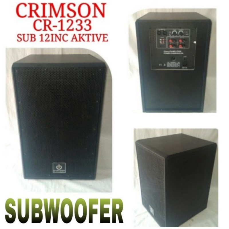 Subwoofer Aktif CRIMSON 12 Inch CR-1233 Full Ram Suara Bagus