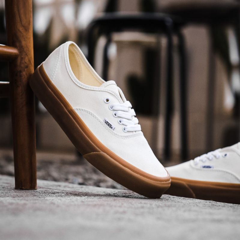 Sepatu Vans Authentic Marsmellow  “ White / Gum “ | Sepatu Sneakers | Vans Original