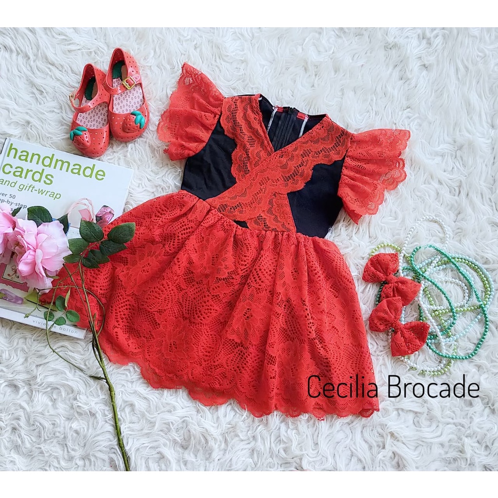 Dress Cecilia Anak Unik/Gaun Pesta/Dress Anak