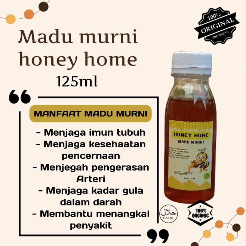 

Madu Asli Honey Home 125ml Madu Murni Original Segel
