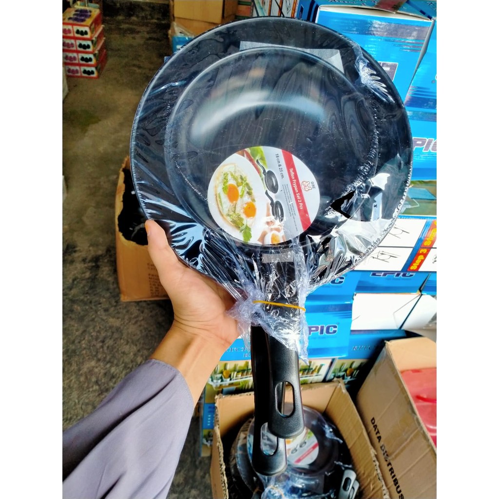 TEFLON FRYPAN SET 2IN1 GSE / PAKET TEFLON ISI 2 MERK GSE / TEFLON FRYPAN WAJAN MURAH