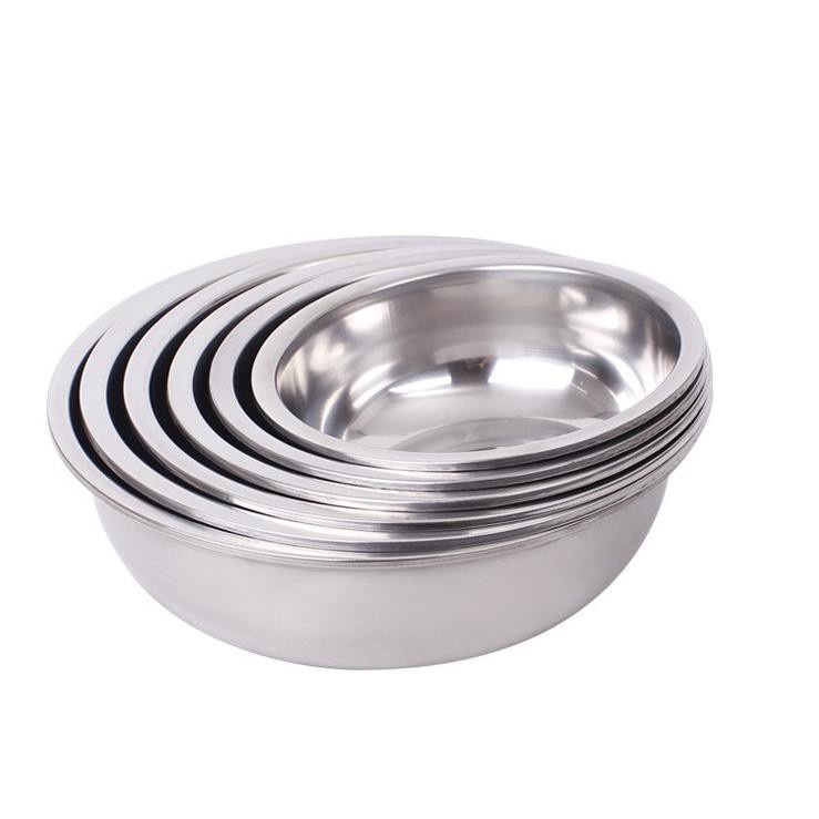 Baskom / Mangkok Stainless 16 CM / Mangkuk / Sayur / Sup / Sop / Soup 14 18 20 22 24 26CM