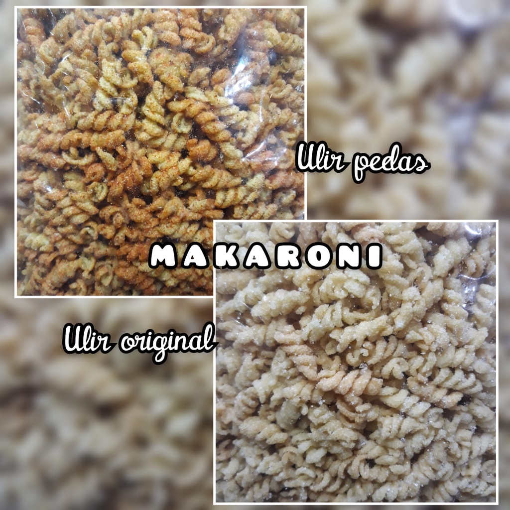 MAKARONI ULIR 250 GR KENCANA/ MAKARONI KILOAN / SNACK KILOAN MURAH / ALMA.SNACK