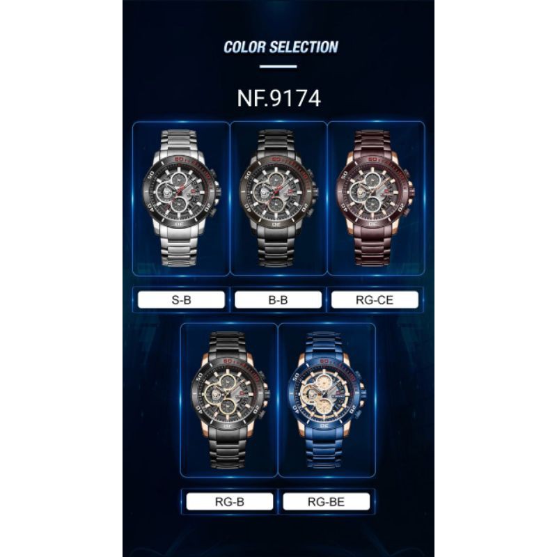 Jam Tangan Pria Naviforce Original Chrono Aktif Garansi 1 Tahun