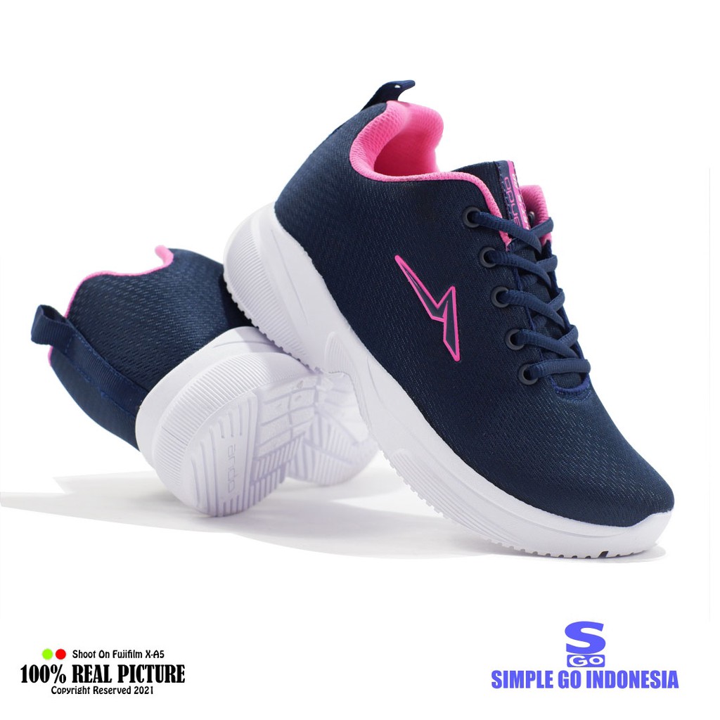 Sepatu wanita bertali original sneakers cewek perempuan dewasa model tali running sport sekolah gym senam kwalitas import branded Ando Yuvi - Rosetta terbaru promo murah keren cod 37-40