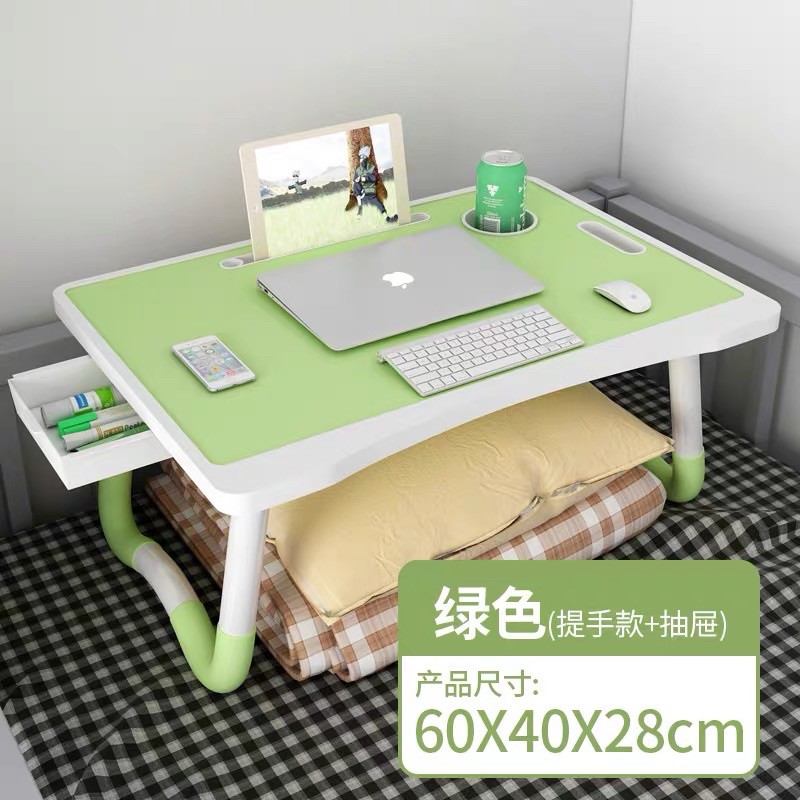 MEJA LIPAT/MEJA LAPTOP/MEJA LIPAT ANAK/MEJA LIPAT LAPTOP-LACI -Hijau