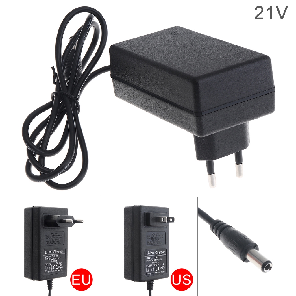 Adaptor Pengisi Daya Bor Elektrik 90cm 21V Steker EU / US