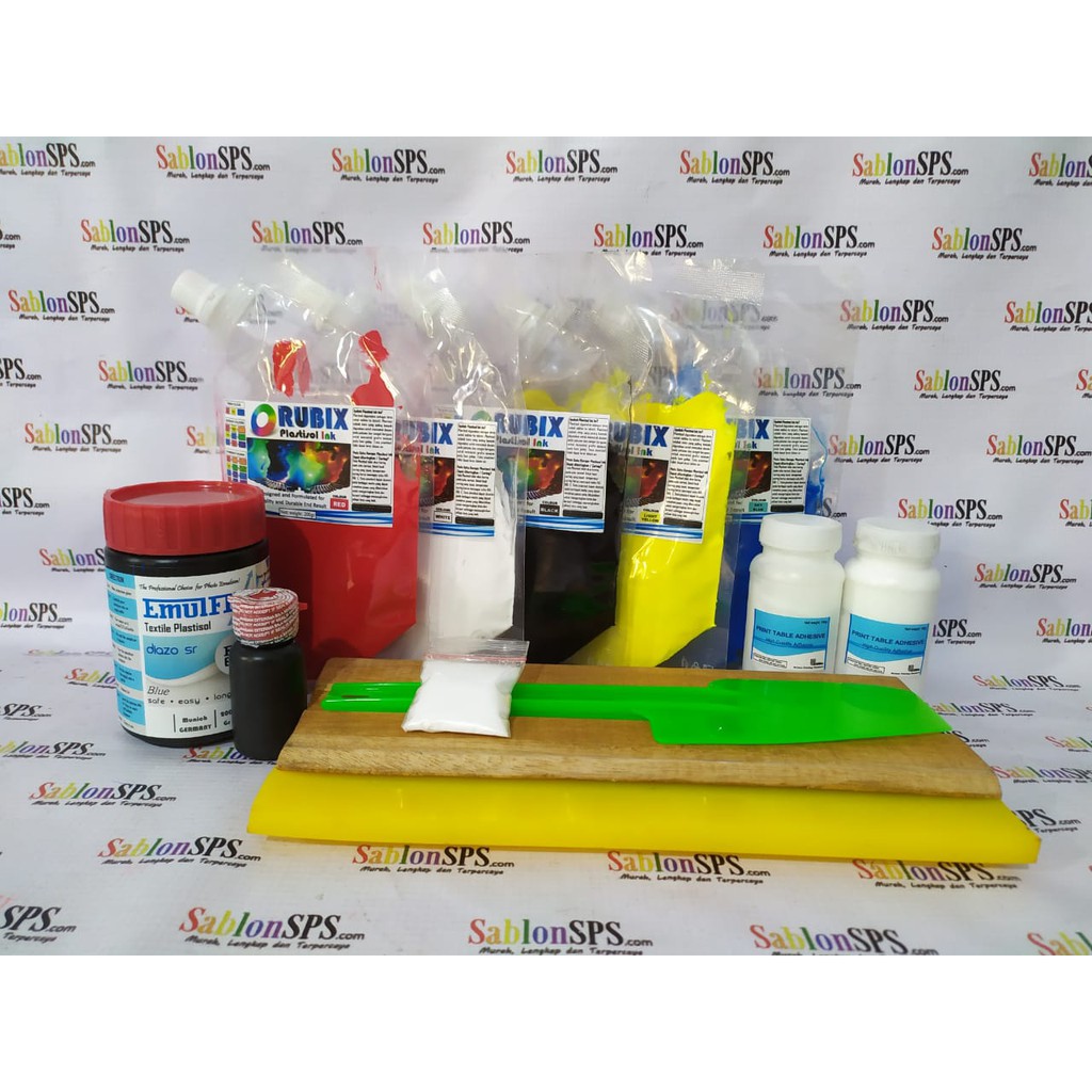 PAKET SABLON PEMULA PLASTISOL TANPA SCREEN