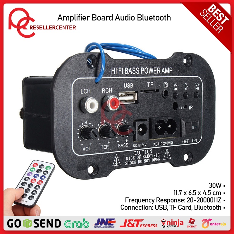 Jual [AMPLIFIER BOARD] Amplifier Board Audio Bluetooth USB FM Radio TF